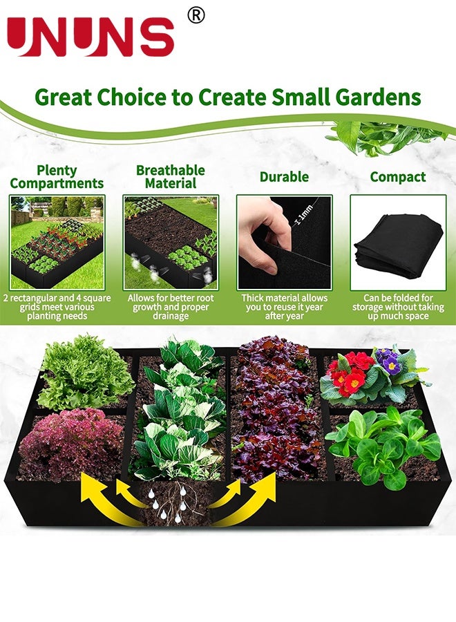 UNUNS 2 Pack Plant Grow Bag,Large Garden Grow Bags Rectangle Breathable Planting Containers,Reusable Heavy Pot Garden Tools for Vegetables Flowers Plants,Black - Image 5